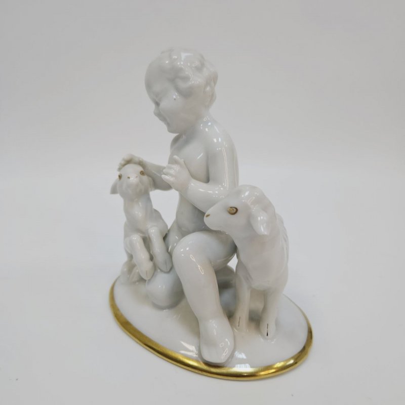 Статуэтка Путти с козлятами Neue Tettau