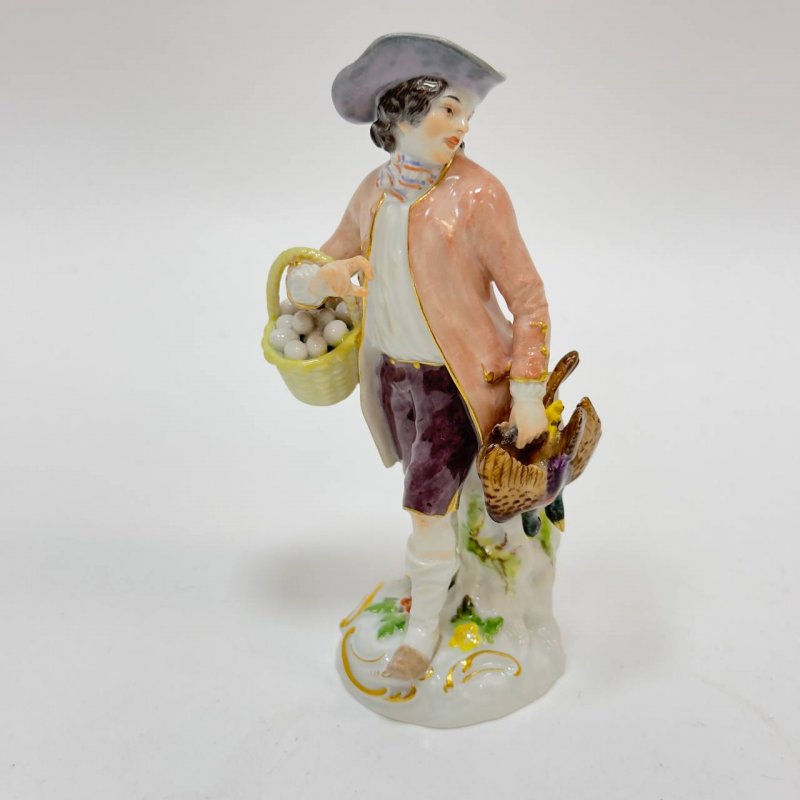 Фигурка Торговец птицей из серии Крики Парижа  Meissen 1950г