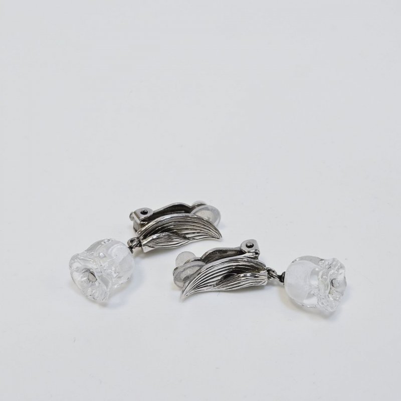 Клипсы Lalique Ландыши серебро