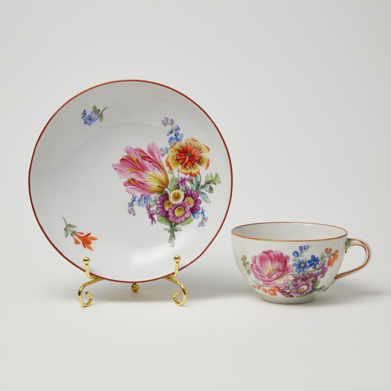 Кофейная пара Meissen клеймо периода Marcolini