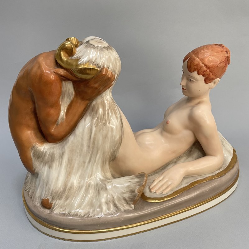 Уникальная статуэтка Печаль Герхарда Хеннинга Royal Copenhagen 1918 г Дания (к)