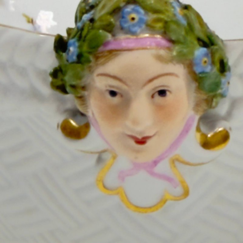 Овальная чаша-корзиночка Meissen  период Knauff Schwerter(1850-1924)