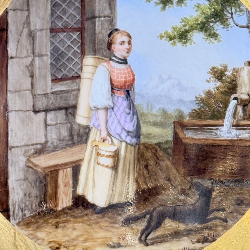 Зелёный сервиз Dagoty à Paris Франция 1800-1810 гг (к)