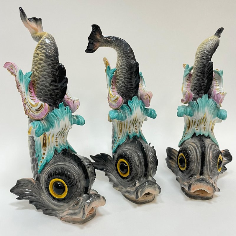 Набор из 3х фигурок Дельфины Meissen 1800е г (к)