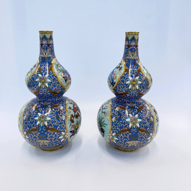  Редкие парные китайские вазы (Д)