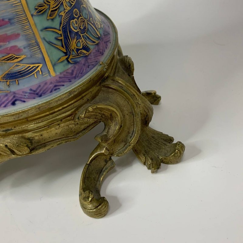 Старинная большая ваза ручной работы Канси (к)