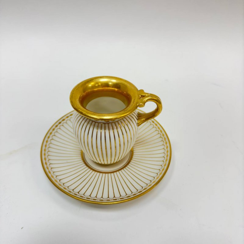  Чашка с блюдцем, фарфор, Севр, Франция,1814-1824 г, период Людовикка XVIII (к)