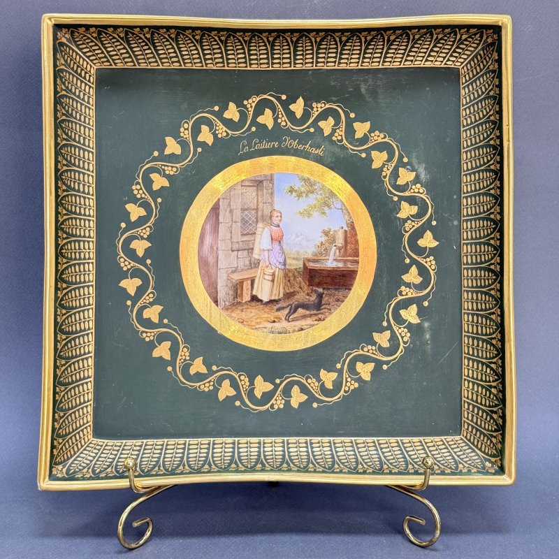 Зелёный сервиз Dagoty à Paris Франция 1800-1810 гг (к)