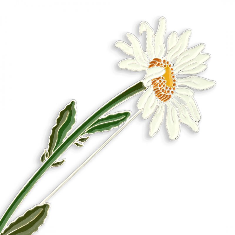 Серебряная Брошь «Ромашка»