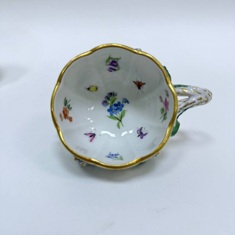 Чашка с блюдцем для кофе Meissen начало 20 века Германия