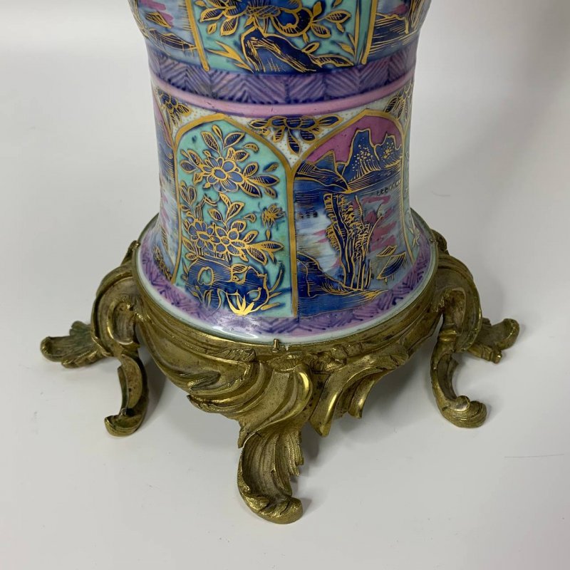 Старинная большая ваза ручной работы Канси (к)