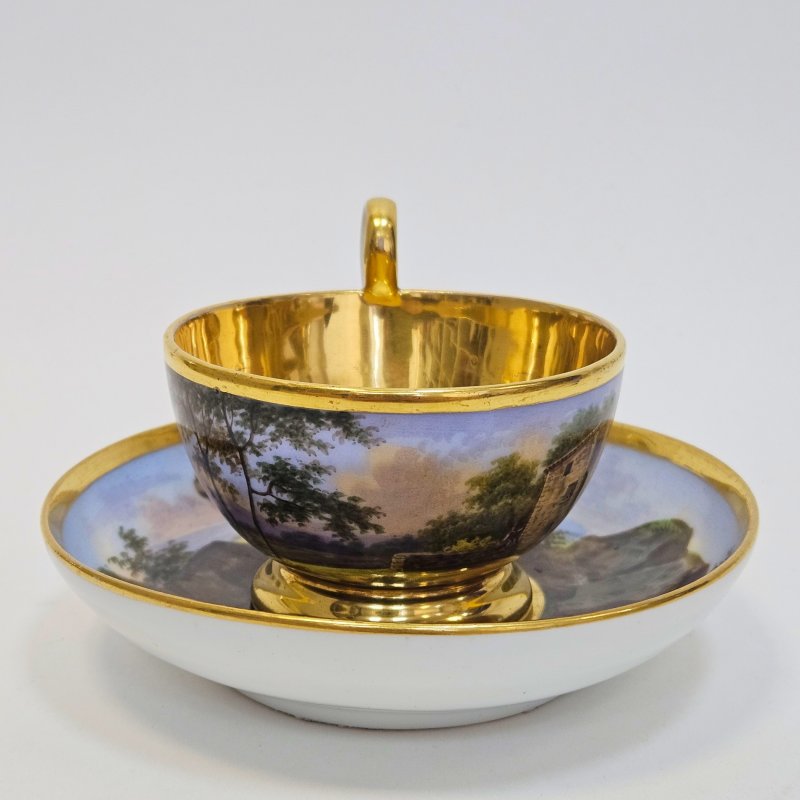 Фарфоровая чашка и блюдце Schoelcher