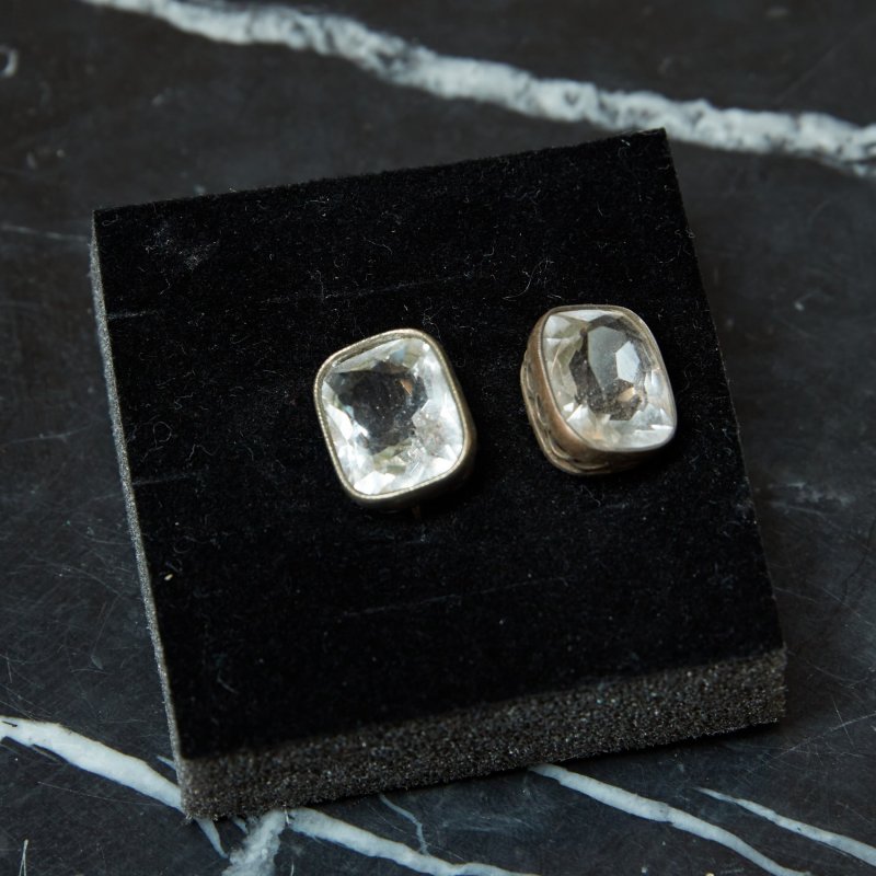 Запонки горный хрусталь