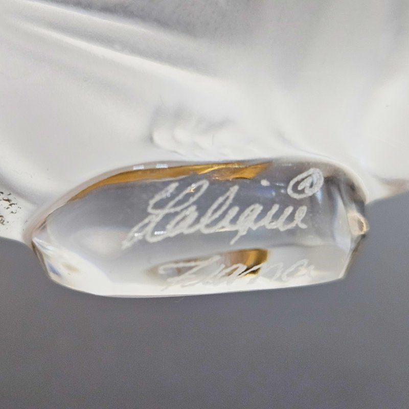 Хрустальная рыбка с позолоченным плавником Lalique