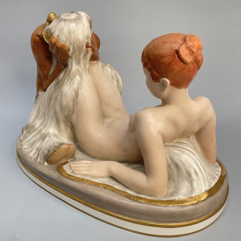 Уникальная статуэтка Печаль Герхарда Хеннинга Royal Copenhagen 1918 г Дания (к)