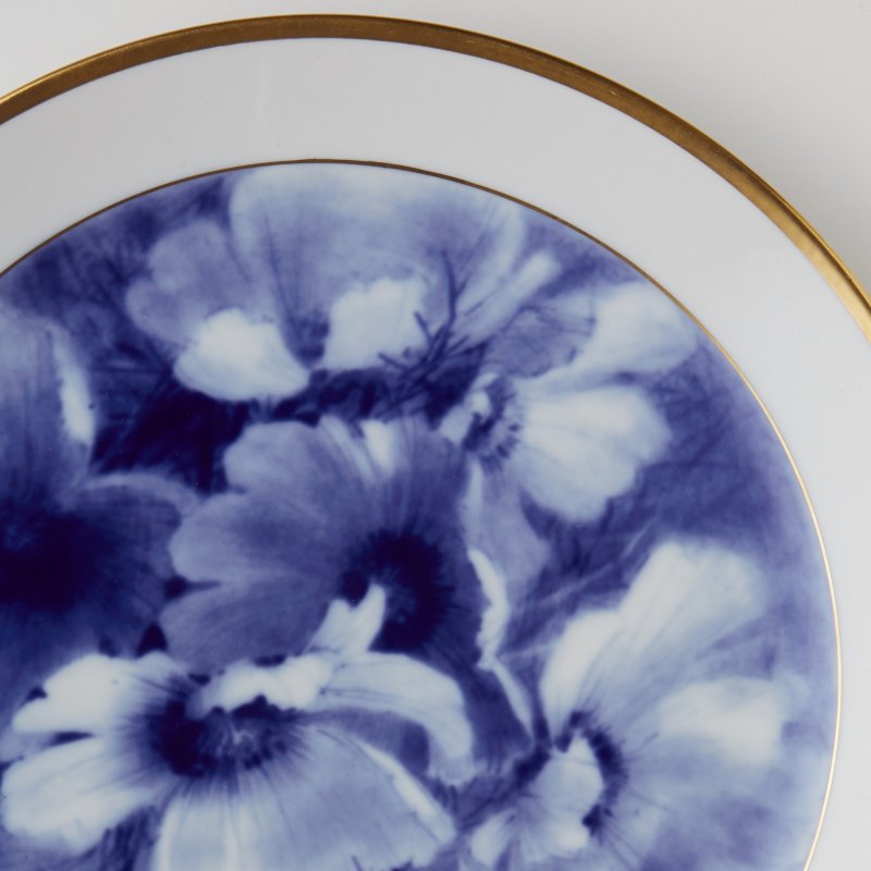 Блюдо белое с синими цветами Meissen 1988 г (д)