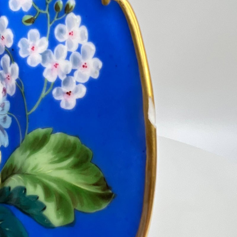 Тарелка завод А. Г. Попова синий борт 1850-70г