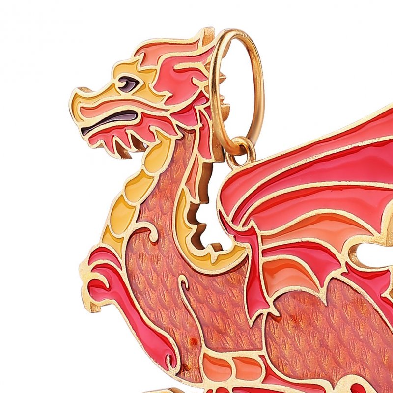 Елочная игрушка «Дракон» из серебра