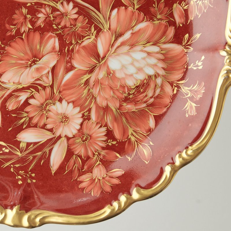 Блюдо терракотовое с цветами. Rosenthal