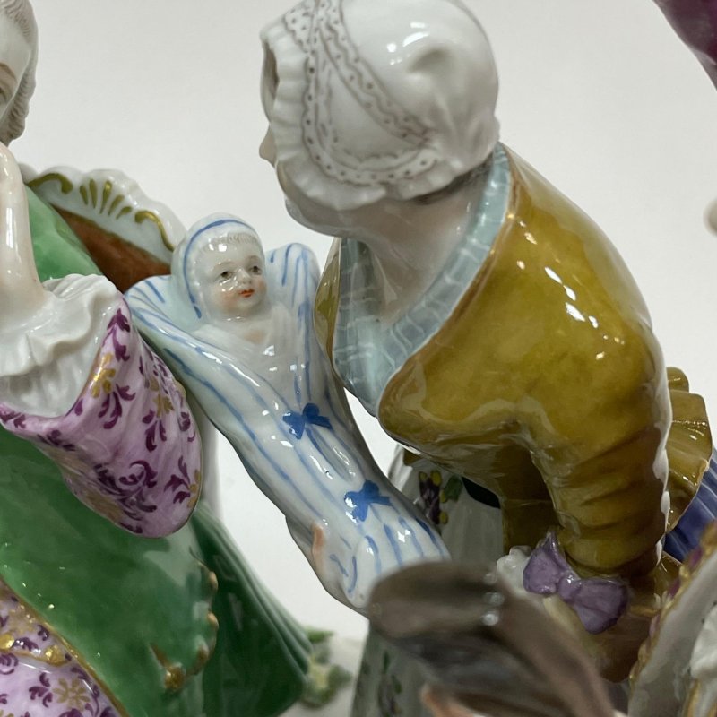 Сатирическая статуэтка Игра в карты вторая половина 19в Meissen (к)