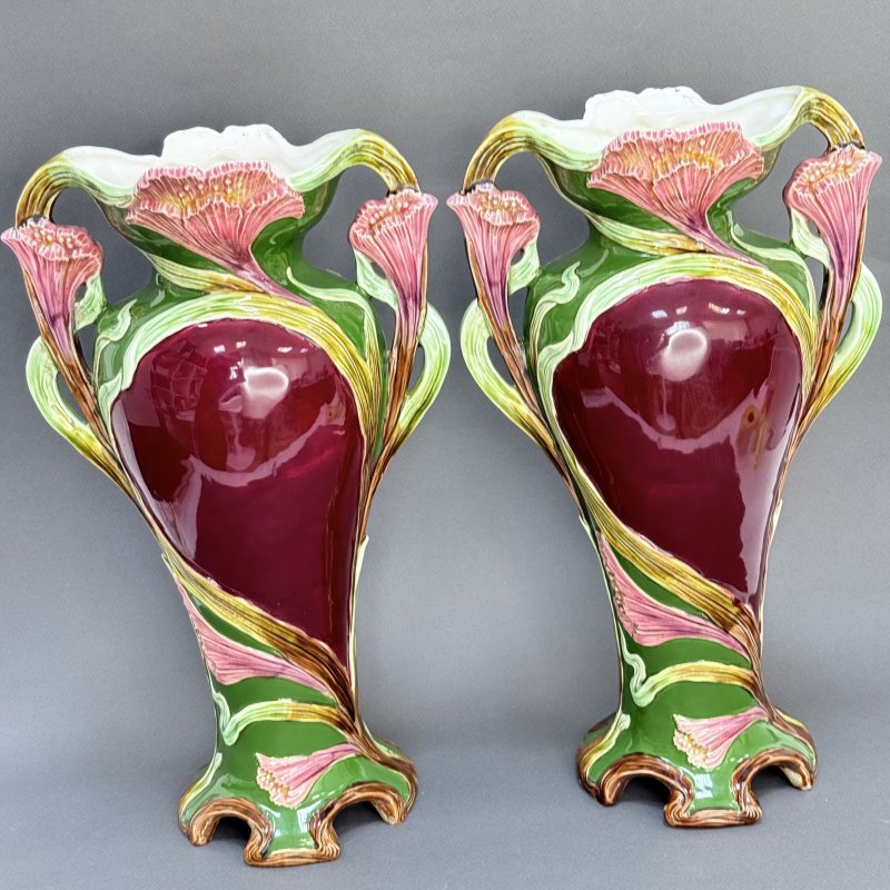 Парные керамические вазы Европа 20 век