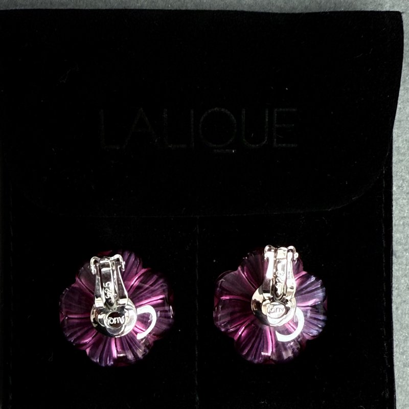 Серьги клипсы Lalique Earrings Франция 2010-2020