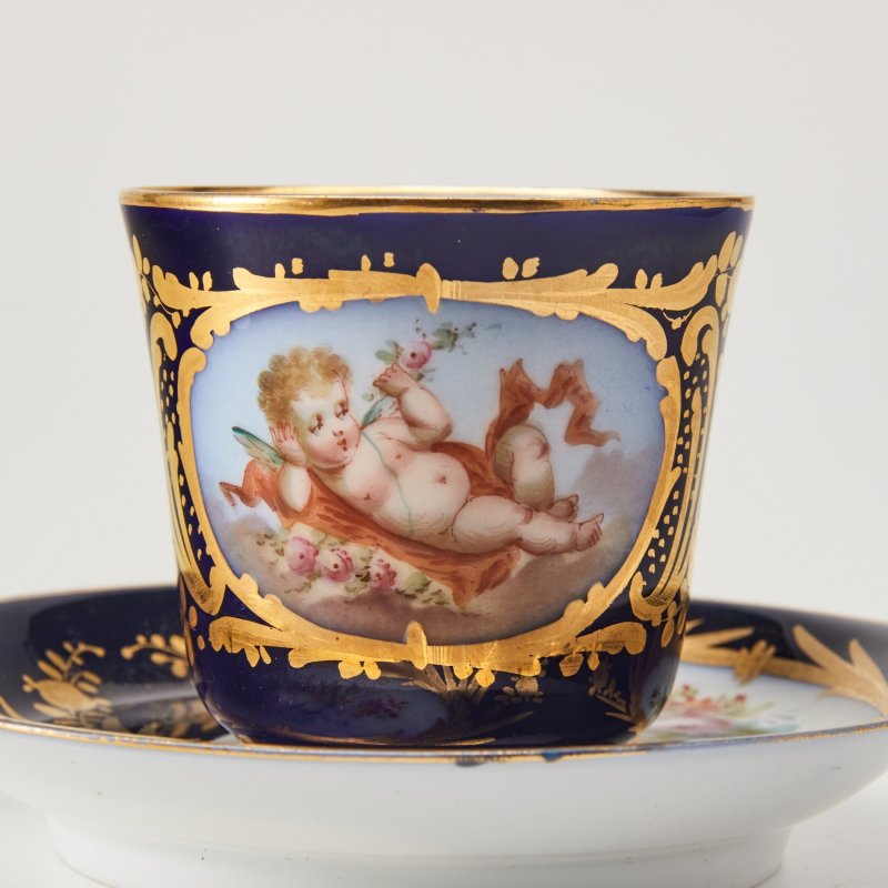 Кофейная чашка с блюдцем 1900-1910 (д)