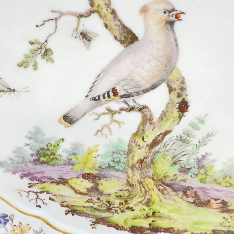 Редкий старинный поднос Meissen с росписью 1763-1777 гг (к)