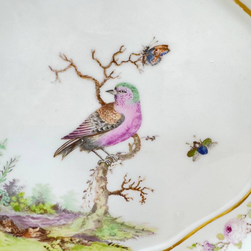 Редкий старинный поднос Meissen с росписью 1763-1777 гг (к)