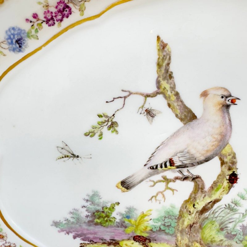 Редкий старинный поднос Meissen с росписью 1763-1777 гг (к)